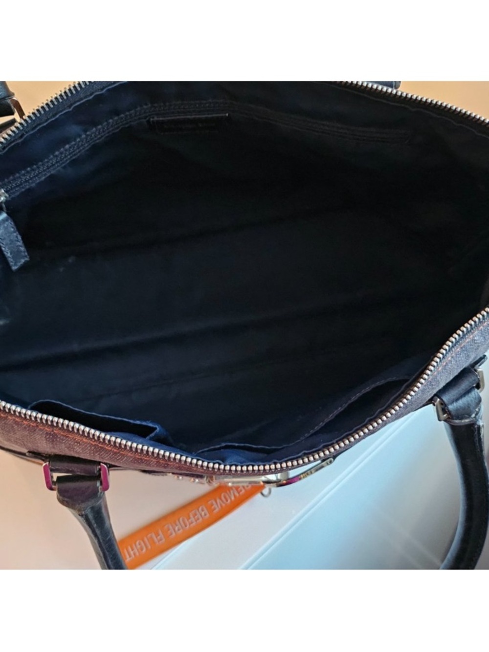 DIOR Christian Dior Denim Blue Trotter Flight Bag - Picture 6 of 15